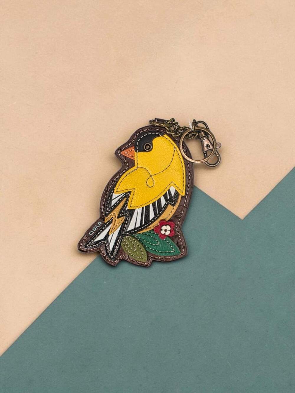 Chala Goldfinch Bird Key Fob Coin Purse